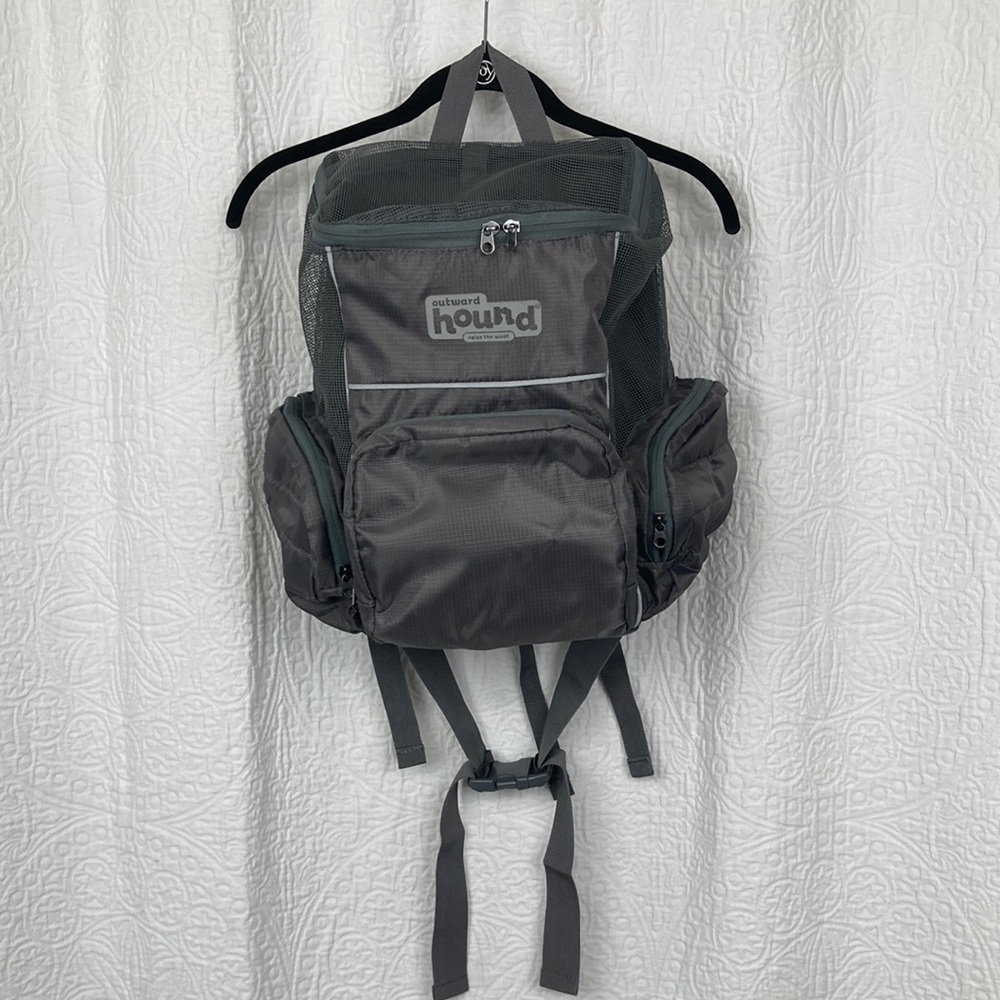 Outward Hound PoochPouch Dog Carrier Backpack, Gray up to 20lbs.